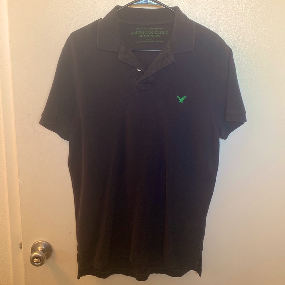 Mens American Eagle Medium Navy Blue Polo